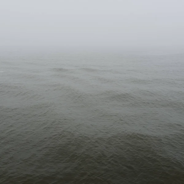Mer Baltique Dans Brouillard Vagues Éclaboussures Eau Tempête Textures Naturelles — Photo