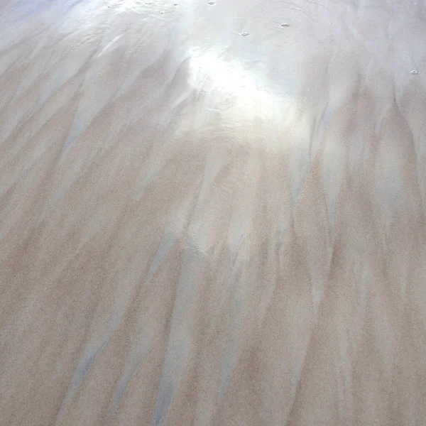 Панорамный Морской Пейзаж Песок Ветер Текстура Поверхности Морской Воды Природа — стоковое фото