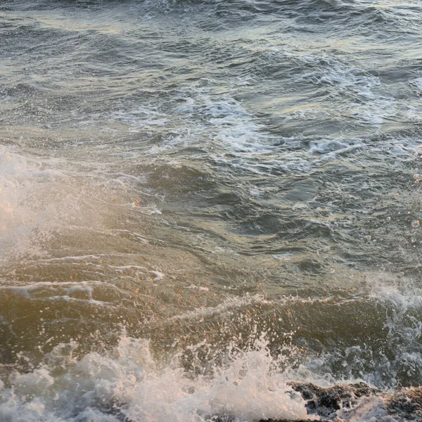 Oppervlaktestructuur Van Zeewater Zacht Zonlicht Panoramisch Beeld Grafische Bronnen Natuur — Stockfoto