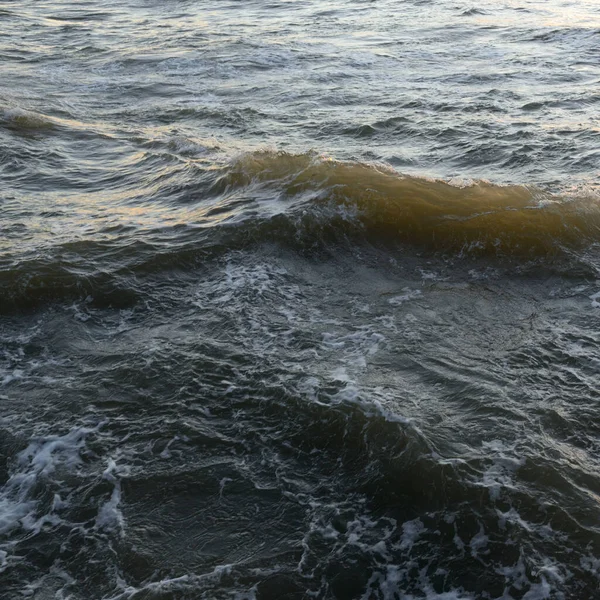 Deniz suyu yüzeyi dokusu. Yumuşak güneş ışığı. Panoramik görüntü, grafik kaynaklar. Doğa, çevre kavramları