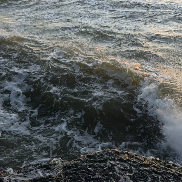 Oppervlaktestructuur Van Zeewater Zacht Zonlicht Panoramisch Beeld Grafische Bronnen Natuur — Stockfoto