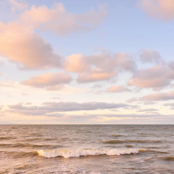 Берег Балтийского Моря Песчаные Дюны Закате Мягкий Солнечный Свет Чистое — стоковое фото
