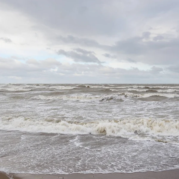 Mer Baltique Après Tempête Coucher Soleil Paysage Panoramique Pittoresque Paysage — Photo