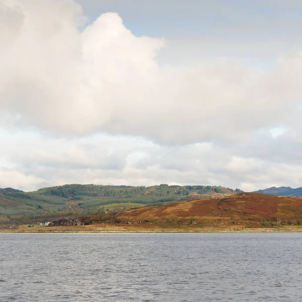 Dramatic Sky Rocky Shores Hills Valleys Rothesay Scotland Panoramic View — Stockfoto