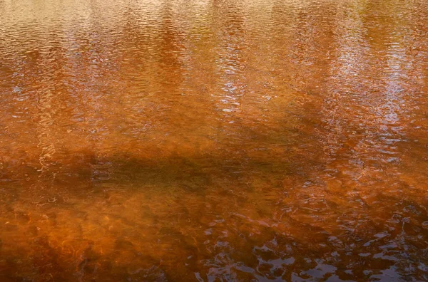 Krystalicznie Czysta Powierzchnia Wody Piasek Kamyki Streszczenie Naturalny Wzór Faktura — Zdjęcie stockowe