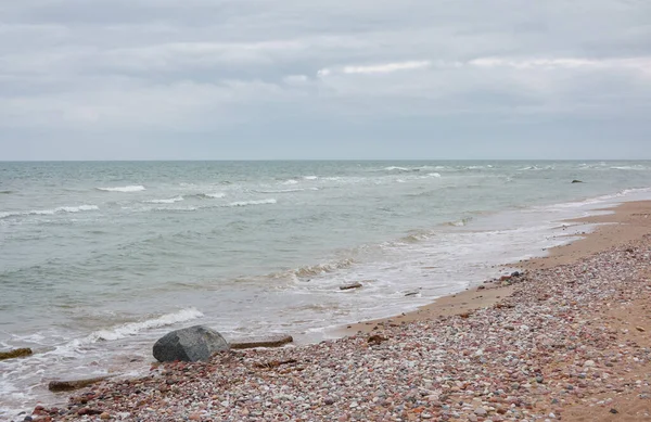 Панорамный Вид Побережье Балтийского Моря Солнечный Весенний День Пляж Песчаные — стоковое фото
