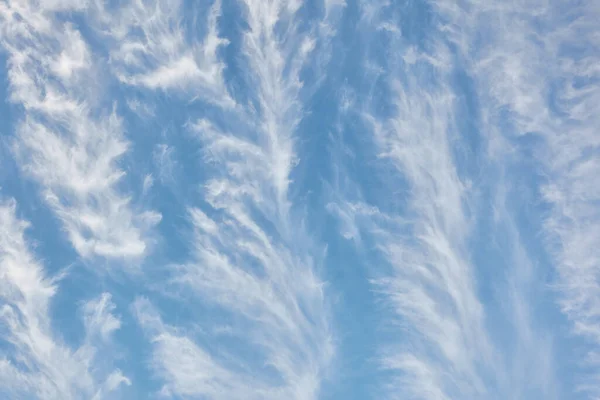 Cielo Azul Claro Después Tormenta Brillantes Nubes Cirros Luz Suave — Foto de Stock