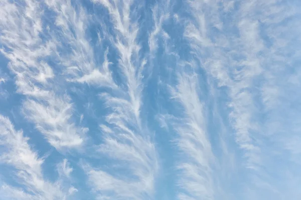 Cielo Azul Claro Después Tormenta Brillantes Nubes Cirros Luz Suave — Foto de Stock