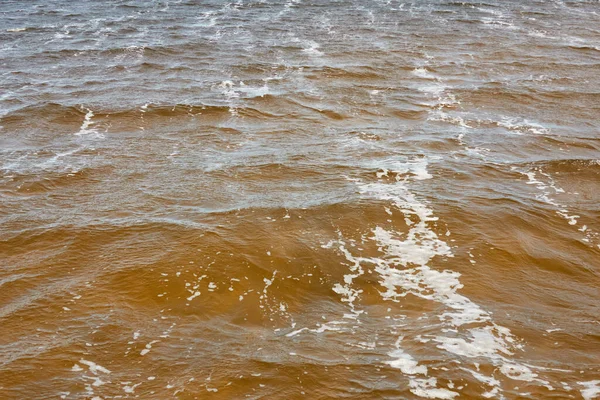 Křišťálově Čistý Vodní Povrch Písek Struktura Vln Abstraktní Přírodní Vzor — Stock fotografie