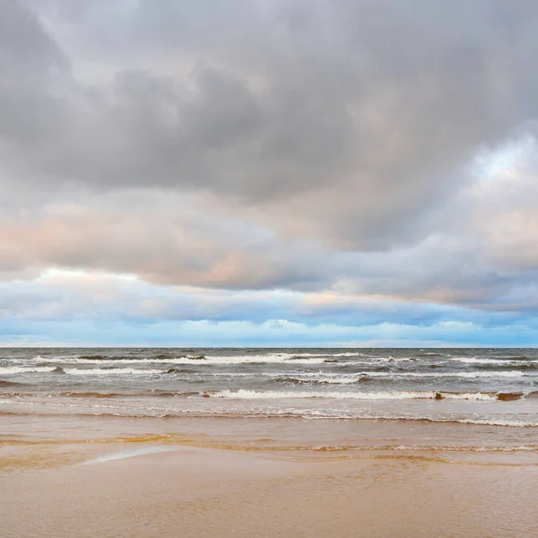 Mer Baltique Coucher Soleil Vue Depuis Plage Dunes Sable Ciel — Photo