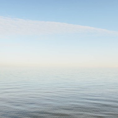 Güneşli bir günde Baltık Denizi kıyısı. Gökyüzü açık. Idyllic deniz manzarası. Doğa, tatiller, eğlence. Çevre turizmi. Panoramik görünüm