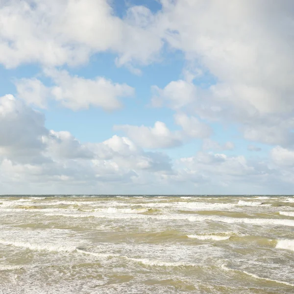 Côte Mer Baltique Dunes Sable Plage Après Tempête Ciel Dramatique — Photo