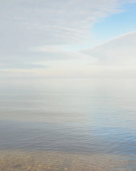 Baltic Sea Shore Sunny Day Clear Sky Idyllic Seascape Nature —  Fotos de Stock