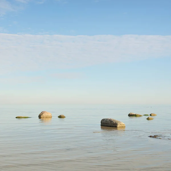 Baltic Sea Shore Sunny Day Clear Sky Idyllic Seascape Nature — Stok fotoğraf