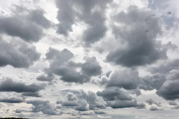 Ornamentale Wolken Dramatischer Himmel Epische Gewitterwolken Sanftes Sonnenlicht Panoramabild Textur — Stockfoto