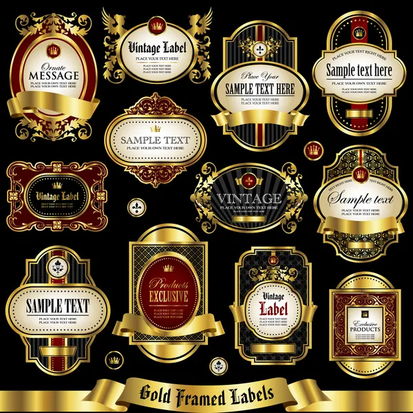 1 altın çerçeveli etiketleri ayarlama