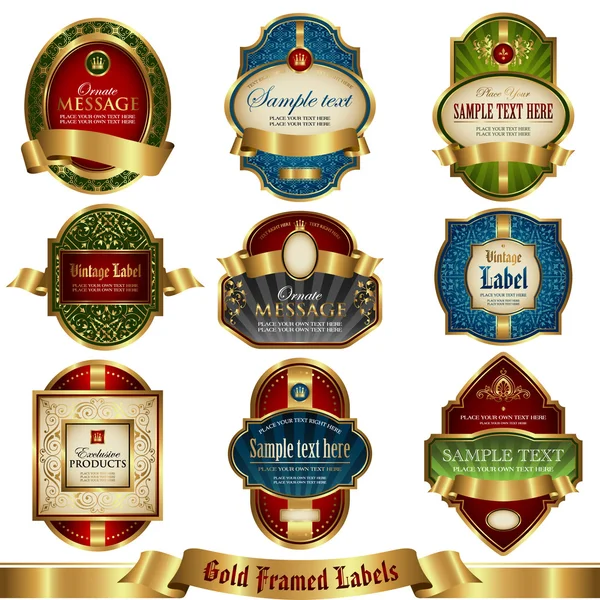 4 altın çerçeveli etiketleri ayarlama