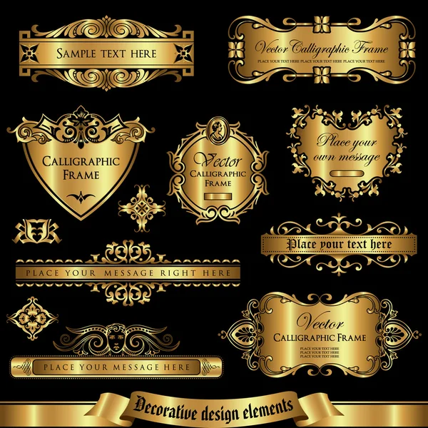 Decorative design elements set 2 — Stock Vector