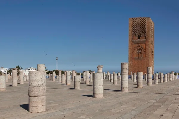 Rabat. věž Hassan - minaret, xii století. — Stockfoto