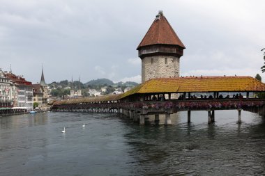 Chapel Köprüsü - lucerne, İsviçre Şehir Köprüsü