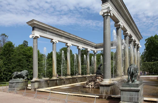 Lion cascade Fountain in Petergof — Stockfoto