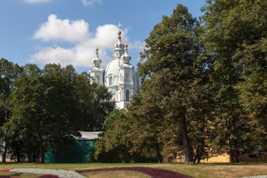 Smolny katedral smolny liman ile. St. petersburg.