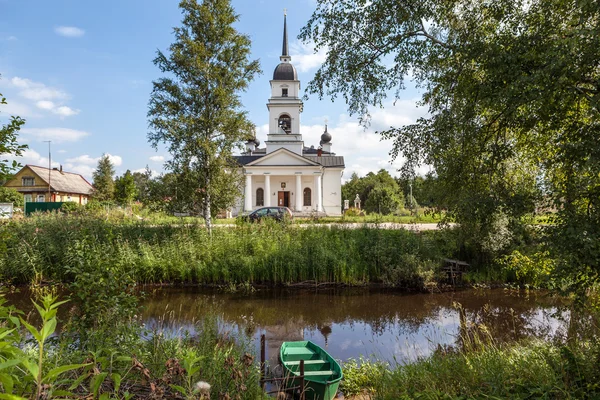 Kobona. regio Leningrad. Rusland. Kerk van st. nicholas. — Stockfoto