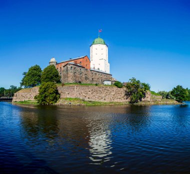 Vyborg Kalesi. Vyborg. Leningrad bölgesi. - Rusya. 04 Ağustos 2021