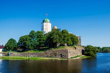 Vyborg Kalesi. Vyborg. Leningrad bölgesi. - Rusya. 04 Ağustos 2021