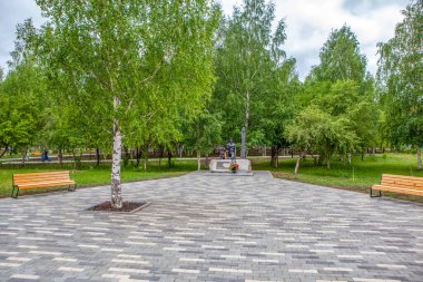 Zafer Parkı. Galyano-Gorbunovsky massif. Nizhny Tagil. Sverdlovsk bölgesi. - Rusya. 08 Haziran 2021