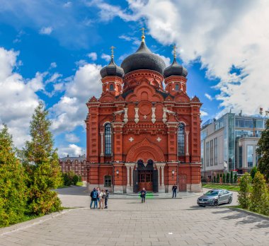 Bogoroditsk şehrinin çevresi ve cazibesi. Bogoroditsk Sarayı ve park topluluğu. Bogoroditsk. Tula bölgesi. - Rusya. 3 Eylül 2021