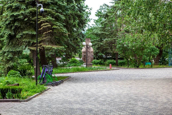 Sculpture Signes Zodiaque Parc Guérison Zheleznovodsk Région Stavropol Russie Mai — Photo