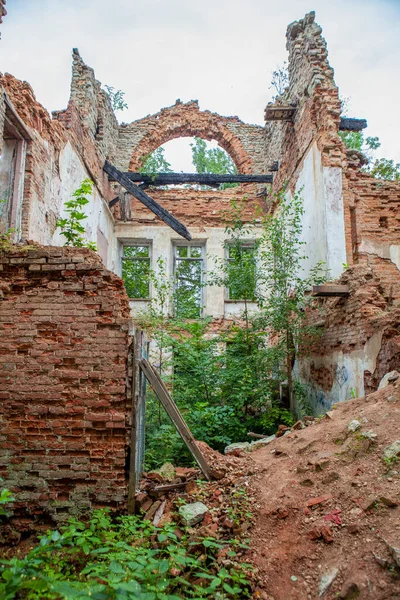 Ruinerna Lopukhinka Egendomen Inomhus Lopukhinka Byn Lomonosovdistriktet Leningradregionen Ryssland Augusti — Stockfoto