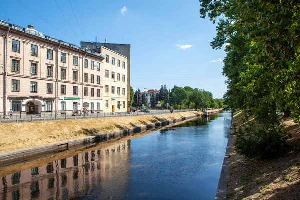 Rzeka Karpovka Sankt Petersburg Rosja Lipca 2021 — Zdjęcie stockowe