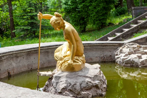 Statue Nymph Cascade Staircase Resort Park Zheleznovodsk Stavropol Region Russia — Fotografia de Stock