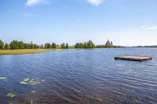 Lake Onega Church Transfiguration Lord Kizhi Island Republic Karelia Russia — Stockfoto