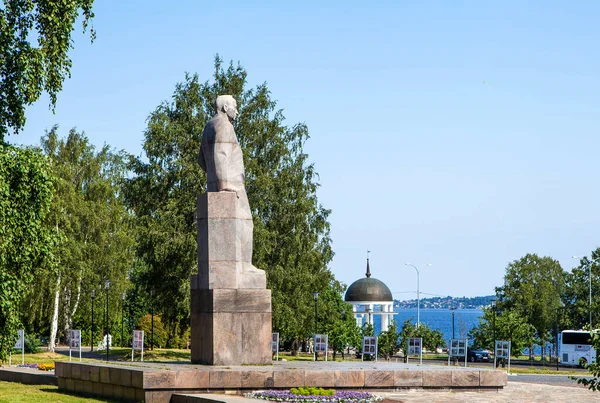 Monument Kuusinen Petrozavodsk Republic Karelia Russia July 2021 — стоковое фото