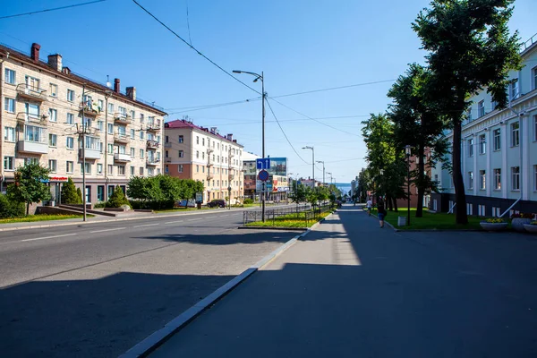 Paisaje Urbano Avenida Lenin Petrozavodsk República Karelia Rusia Julio 2021 —  Fotos de Stock