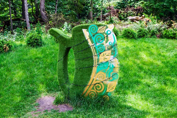 Groene Kunst Object Pompkamer Mok Het Symbool Van Zheleznovodsk Resort — Stockfoto