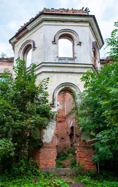 Ruins Potemkin Palace View West Manor Gostilitsa Village Gostilitsy Lomonosov — Stock Photo, Image