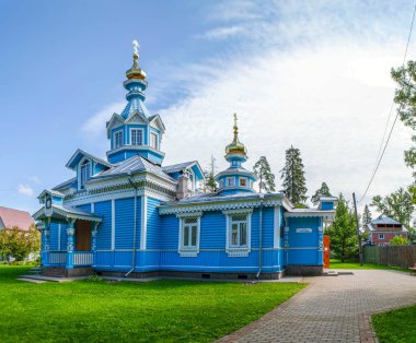 Peter ve Paul Kilisesi. Yerleşim yeri Siversky. Gatchina bölgesi. Leningrad bölgesi. - Rusya. 28 Ağustos 2021