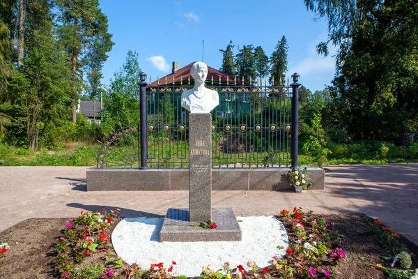 Monumento Akhmatova Assentamento Siversky Região Gatchina Região Leningrado Rússia Setembro — Fotografia de Stock