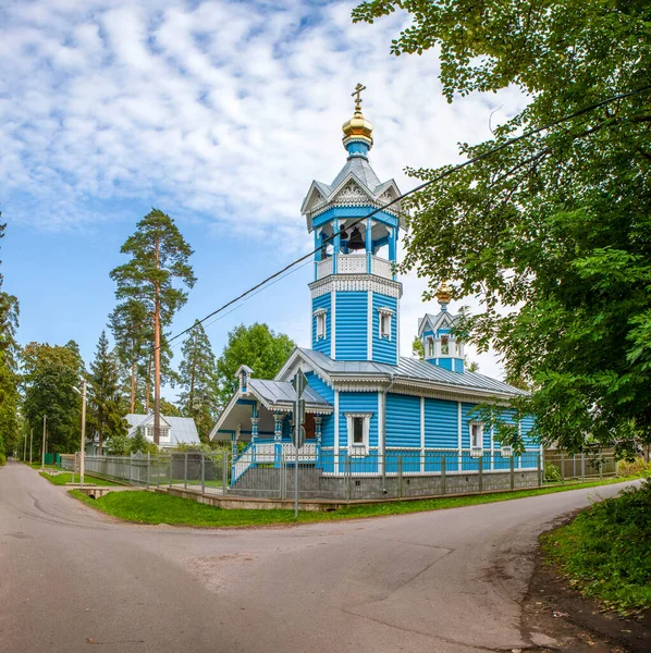 Nuevo Campanario Madera Asentamiento Siversky Región Gatchina Región Leningrado Rusia —  Fotos de Stock