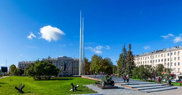 Obelisk Defenders Tula Victory Square Tula Russia September 2021 — Stock Photo, Image