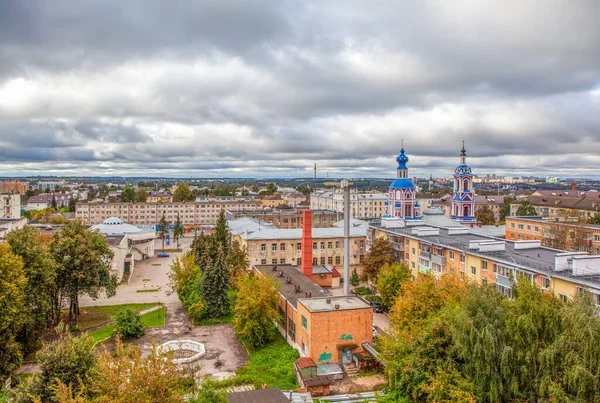 Kaluga Russia Eylül 2021 Tarihi Şehir Merkezinin Üst Görüntüsü — Stok fotoğraf
