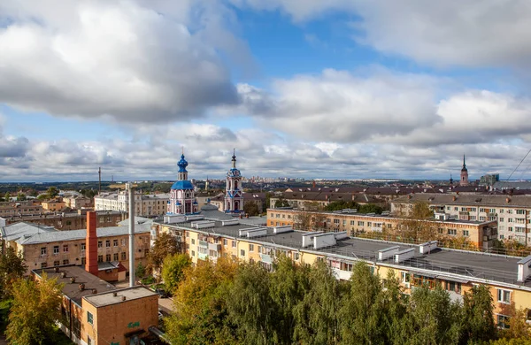 Kaluga Russia Eylül 2021 Tarihi Şehir Merkezinin Üst Görüntüsü — Stok fotoğraf