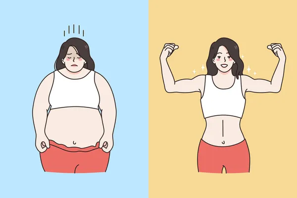 Fette und übergewichtige Figur. — Stockvektor