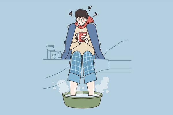 Концепция лихорадки и гриппа.