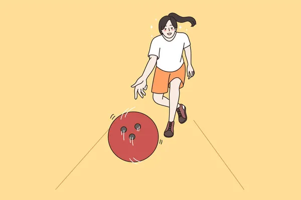 Jeux de loisirs et concept de bowling — Image vectorielle