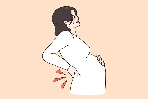 Pregnant women health problems concept — Stock Vector